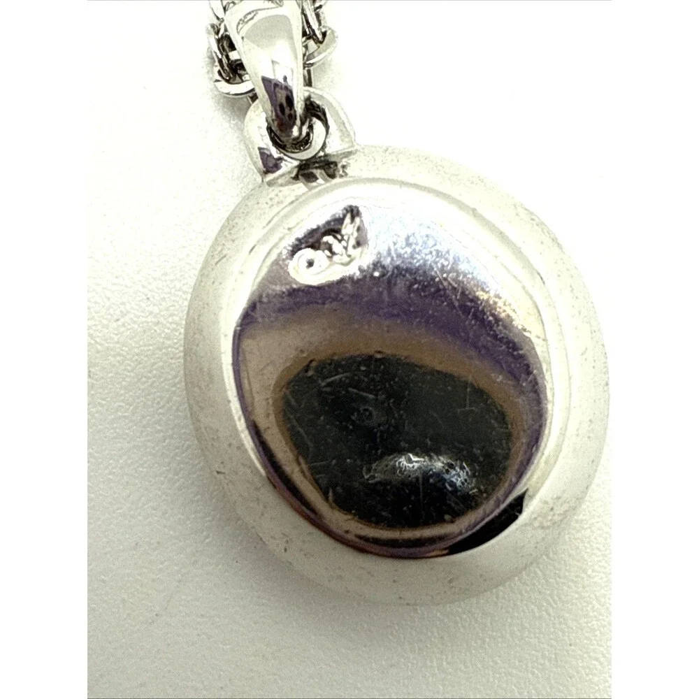 Annaleece by Devries Swarovski Crystal Pendant Necklace Blue Clear Silver Tone